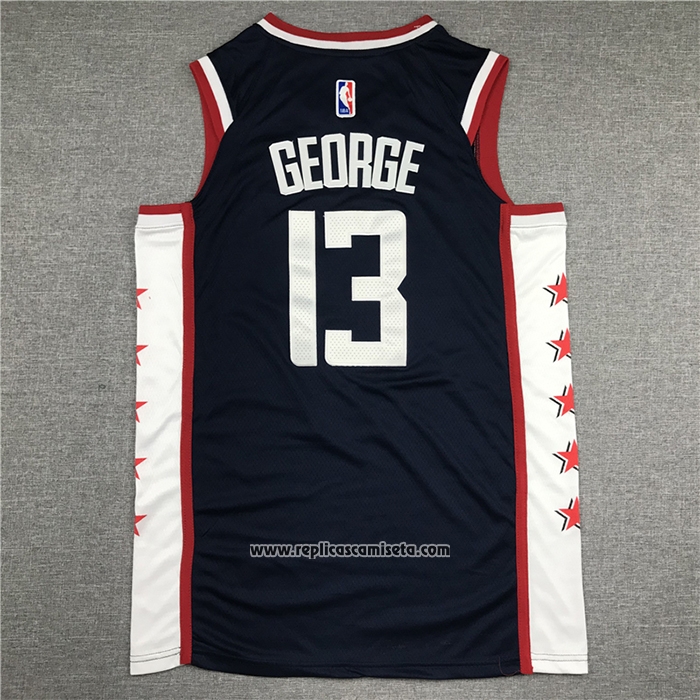 Camiseta Los Angeles Clippers Paul George #13 Ciudad 2018-2019 Azul
